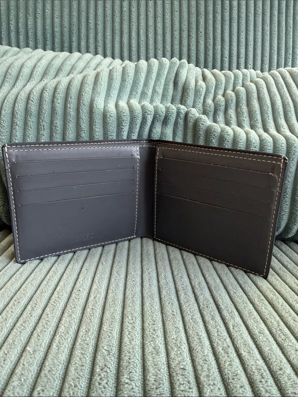 Goyard Gray Chevron Bifold Wallet